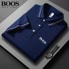 2025 Summer New Sport Casual Letter Embroidered Lapel T-shirt Moisture Wicking and Sweat Wicking Polo Shirt