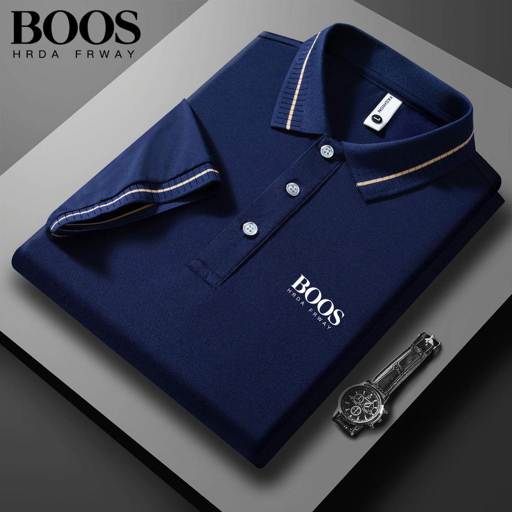 2025 Léto Nové Sportovní Ležérní Písmena Vyšívaná Klopa Tričko Odvádějící Vlhkost a Pot Polokošile