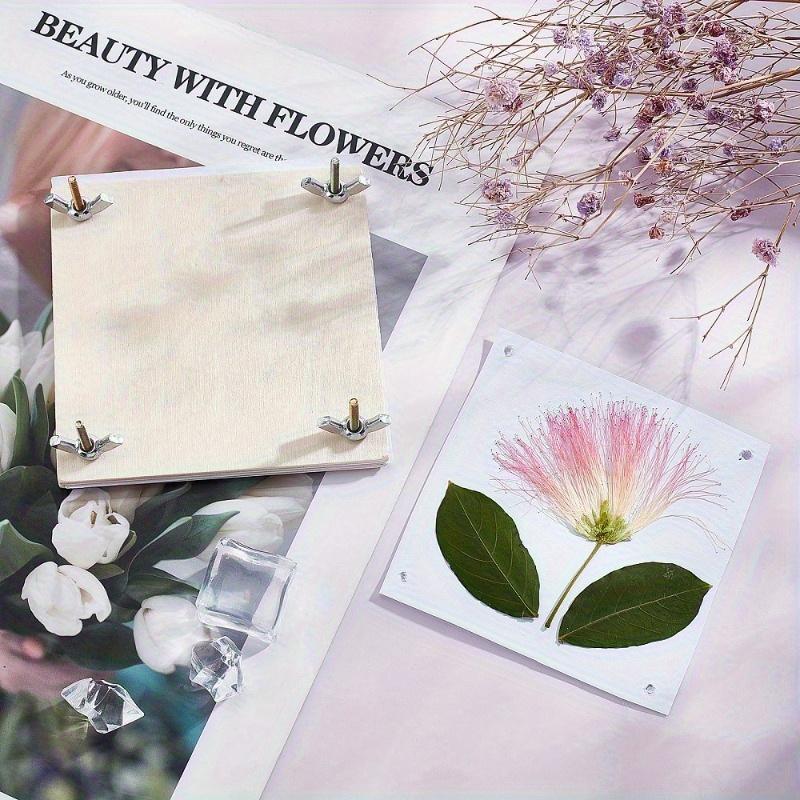 1 Set Wooden Flower Press Kit - Preserve Botanical Specimens, Leaves, and Flowers with Ease - DIY Craft Tool for Nature Enthusiasts