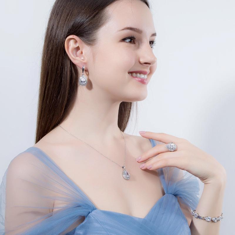 Jewelry, Zircon Necklace, Earrings, Ring Sets And Chains.