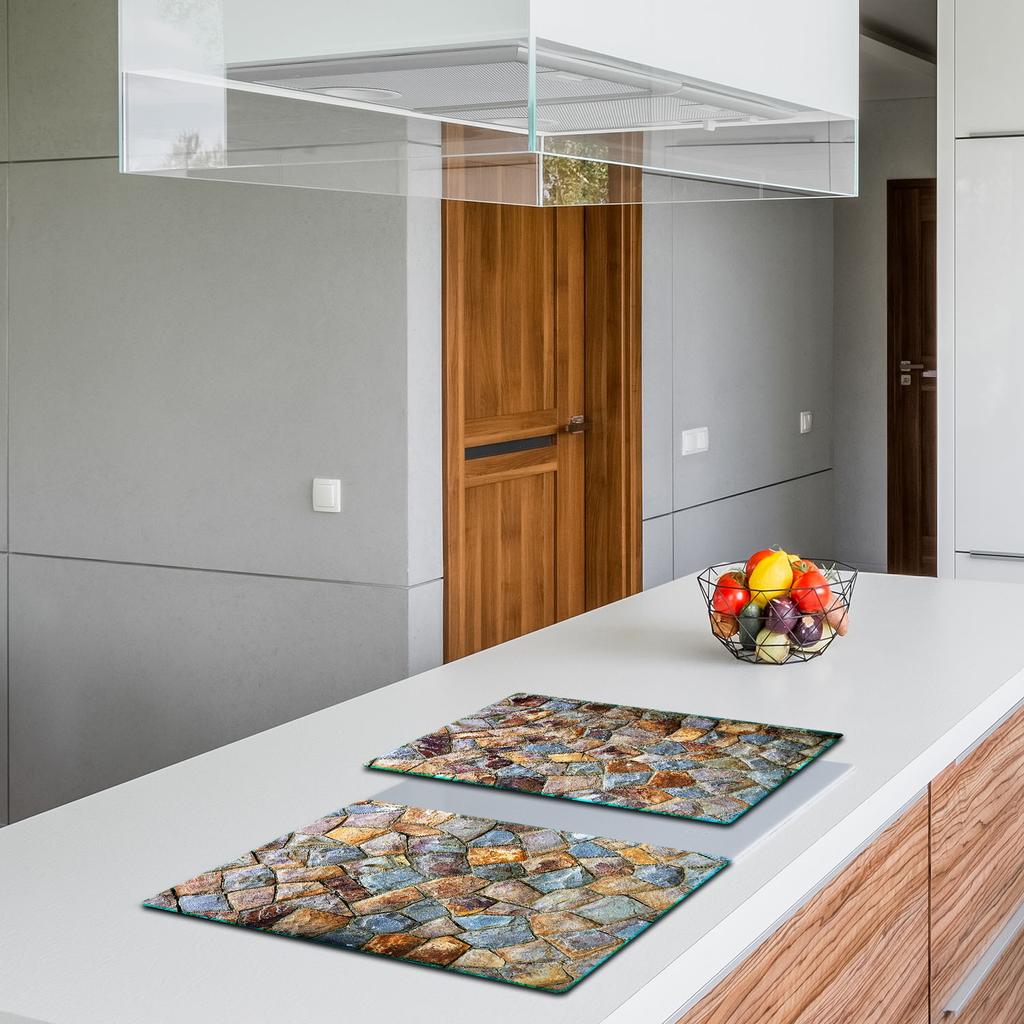2x GLASS PROTECTIVE PLATE FOR STOVE 40x52 MOSAIC