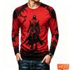 Funny 3D Skull Print Men's Long Sleeve T-shirt Autumn Comfortable Versatile Tees Casual O-neck Loose Pullover Street Y2k Clothes