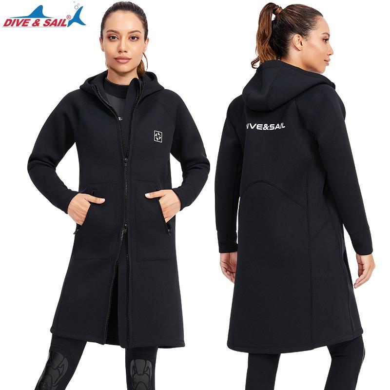 3MM Neoprene Wetsuit Diving Snorkeling Surfing Sailing Paddling - One Piece Hooded Thermal Swimsuit Men Women