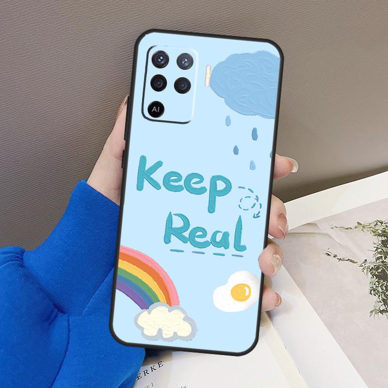 Rainbow Cute Cartoon Case For Oppo A94 A74 A54 A80 A60 A40 A18 A38 A58 A78 A98 A96 A76 A16 A15 A17 A57 A77 A5 Pro