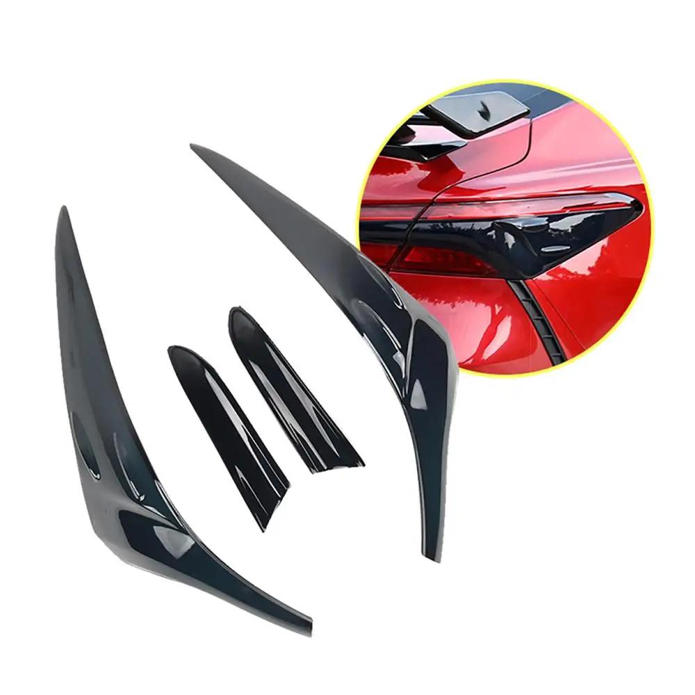 ABS Smoke Black Rear Tail Lamp Shade Cover Trim Light Hoods for Toyota Camry 8th Eight-generation 2018- Decoration Trim