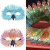Maschera di Maschera Maschera d'Aquila Maschera Mezza Faccia Maschera per Role Playing Maschera da Festa Maschera con Becco d'Uccello e Piume Maschera per Costume di Halloween
