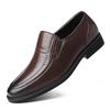 ModeLeder Herren Business Schuhe Mittelalterliche und Ältere Väter Rindsleder Frühling Herbst Rutschfeste Schuhe Herren Designer Slipper