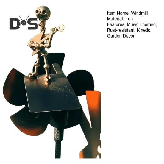 Gitarist de Grădină Moară de Vânt Metal Făcută Manual Sculptură Gitarist Rock Om Muzical Rotator de Vânt pentru Iubitorii de Muzică Cadou Decor Curte Gazon