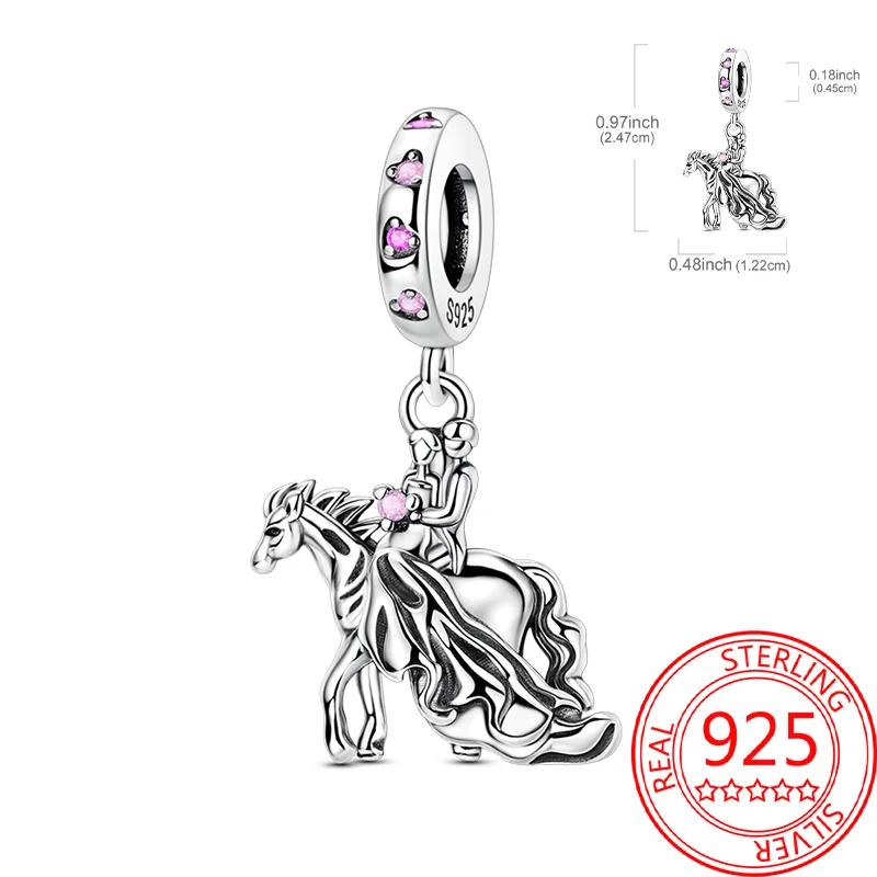 New Charms Copper Riding Horse Pumpkin Carriage Beads Magic Heart Charms Fit Original Bracelets Diy Fine Gifts For Women