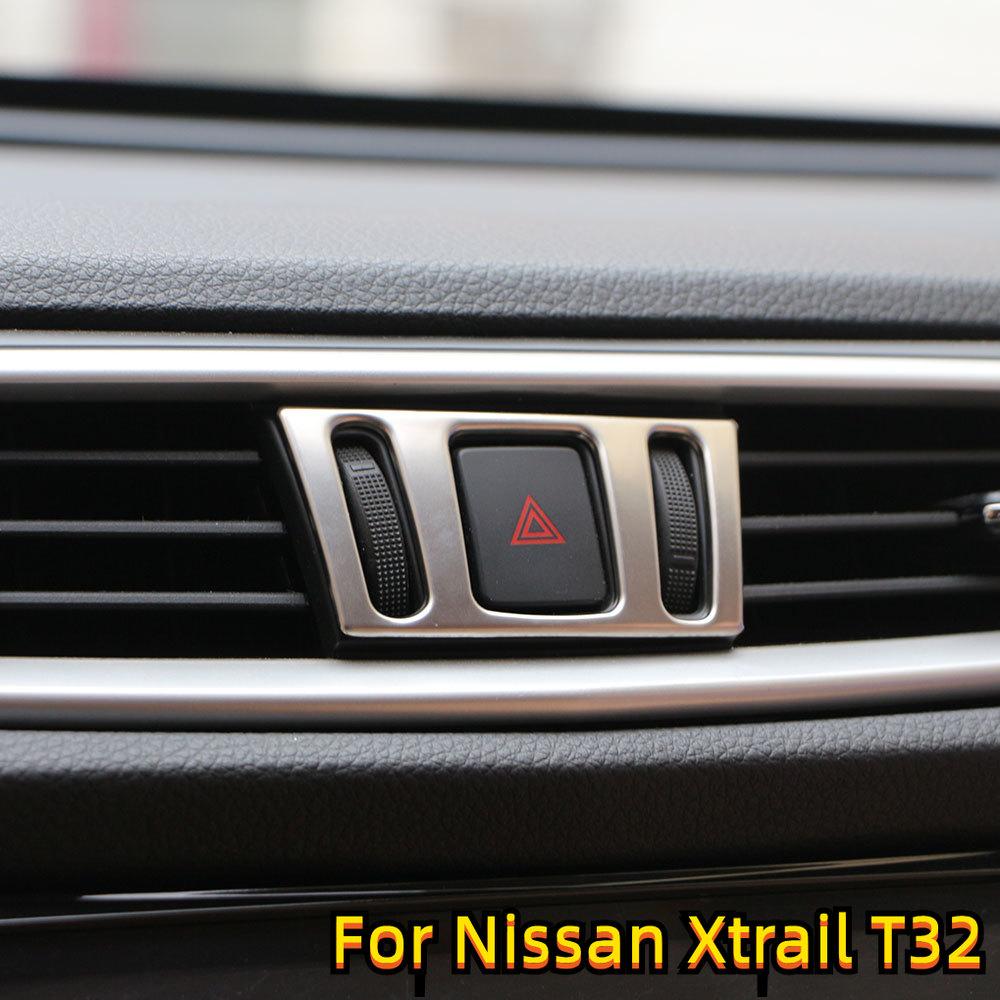 Für Nissan X-trail Xtrail T32 2014-2026 Qashqai J11 2016-2026 Auto Mittelkonsole Lüftungsauslass Einstellknopf Abdeckleiste