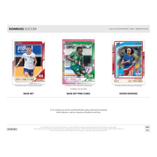 2024/25 Panini Donruss Soccer 6-Pack Hobby Blaster Trading Card Box (Hobby Blaster Exclusive Pink Cubic Parallels)