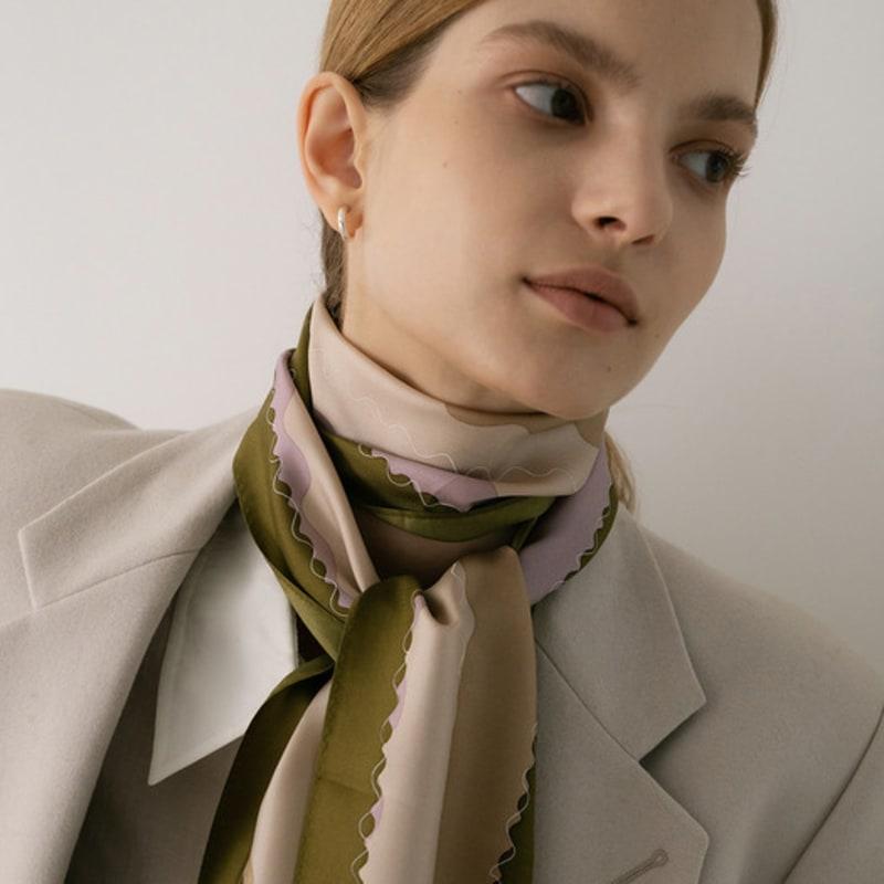 

BB’DE SOLI’DE mela silk scarf - khaki khaki