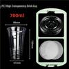 PET Disposable Milk Tea Cup with Lid & Straw - 98mm Caliber, Thickened Plastic for Fruit Tea or Coffee Takeaway