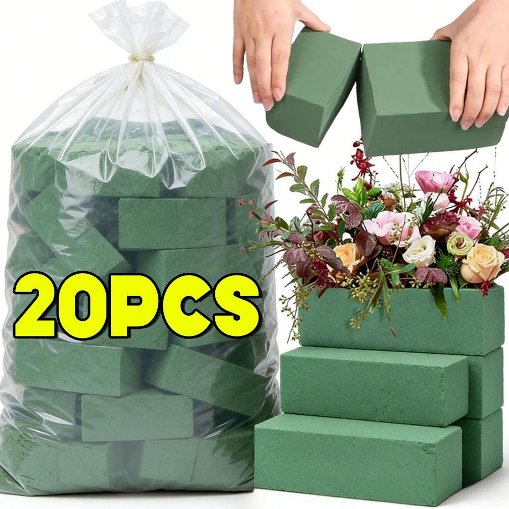 Green Floral Foam Rectangle Floral Foam Brick Dry Floral Foam Blocks Artificial Flower Mud DIY Flower Arrangement Kit