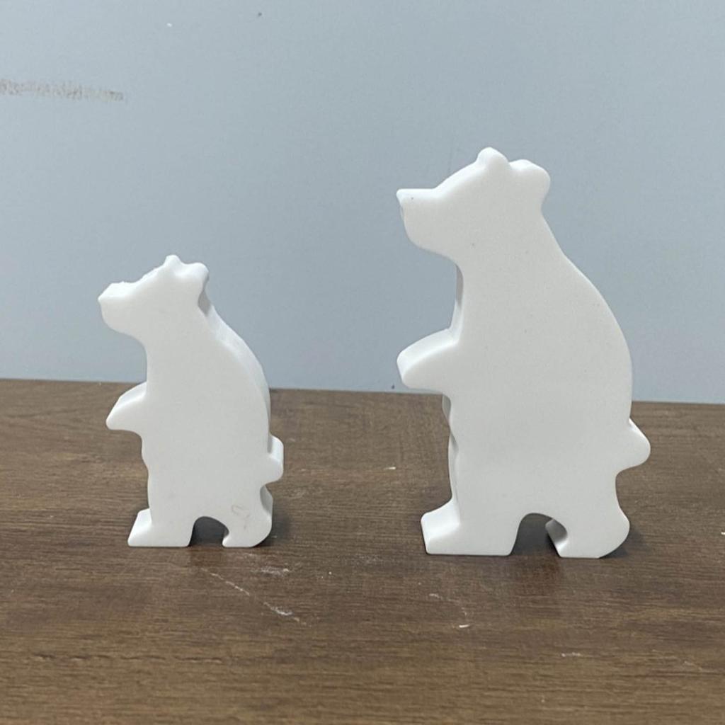 Bear Penguins Candle Holder Mold Animal Resin Molds for DIY Candle Holder Gypsum Ornament Christmas Gift Home Decor