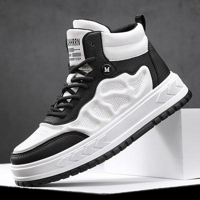 Chaussures pour hommes nouvelles automne polyvalentes chaussures de skate montantes, chaussures de sport et de loisirs pour étudiants adolescents, semelles épaisses pour hommes augmentent la hauteur