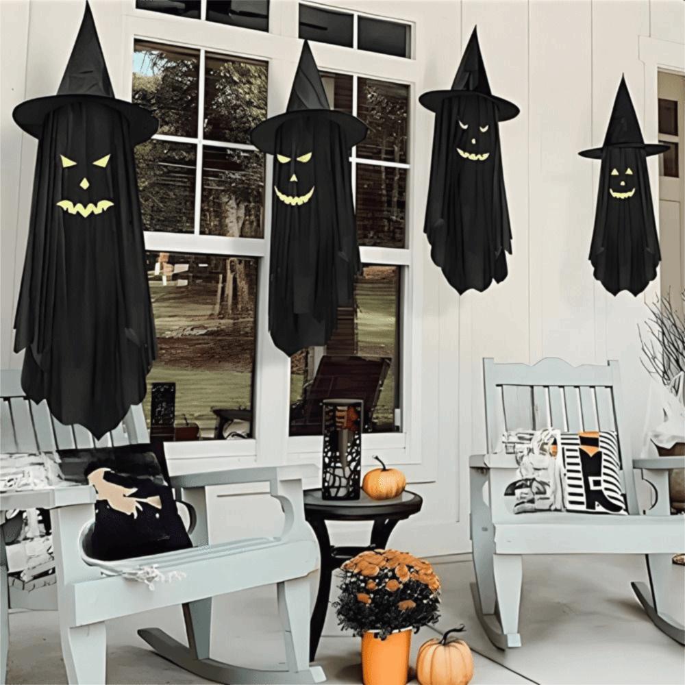 Spooky Halloween Wizard's Hat Ghost No Power Required Ghost Pendant  Scene Atmosphere Layout