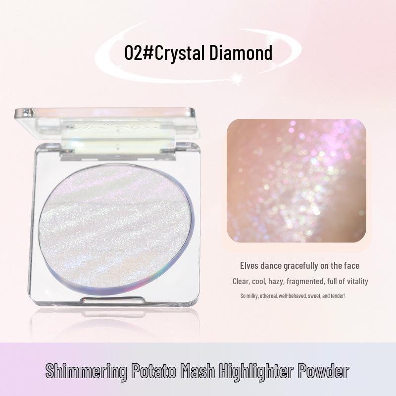 WODWOD Luminous Radiant Highlighter: Natural, Brightening, Pearlescent Shimmer Compact.