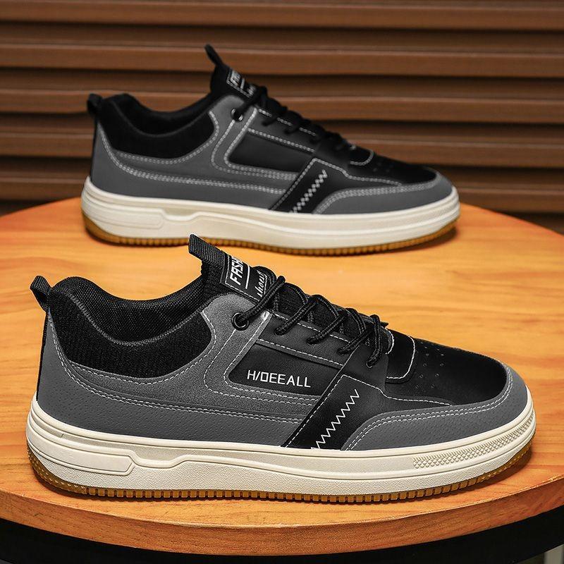 Fashion 2025 Spring New Men's Breathable Thick Soled Board Shoes Fashionable Casual Soft Soled Comfortable and Lightweight Sports Shoes