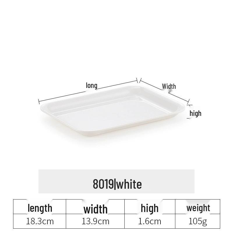 Melamine Rectangular Serving Tray for Cups, Bread, and Cake