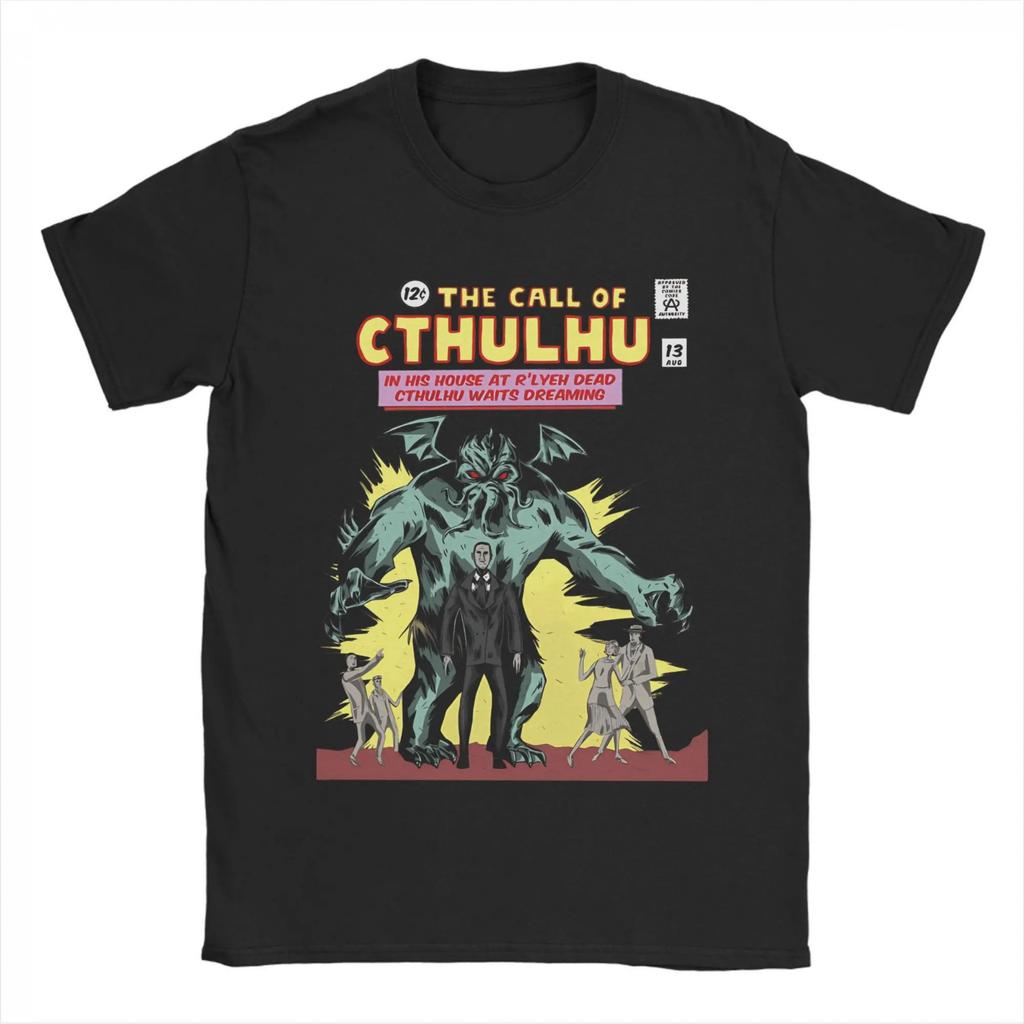 Men'S T-Shirts Featuring The Call of Cthulhu Vintage Pure Short Sleeves Tops Perfect As A Gift Men's T-shirts for Summer Unisex