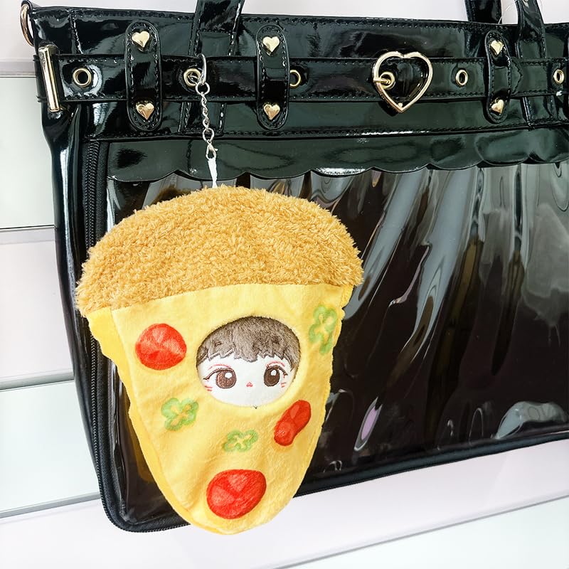 Pizza-shaped stuffed animal costume [for 10-15cm figures] by g.triger. For use with "Oshi-Nui" (snuggling). [Product]