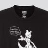 Uniqlo X Pokemon Collaboration Anime Letter Print Round Neck Short Sleeve T-Shirt Unisex T-Shirt Black 430585-09