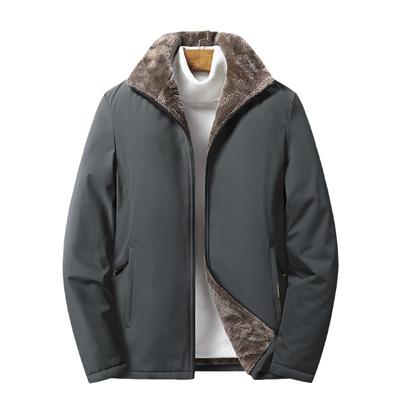 Winter and Autumn New Solid Color Young and Middle-aged Casual Velvet Thickened Jackets for Men