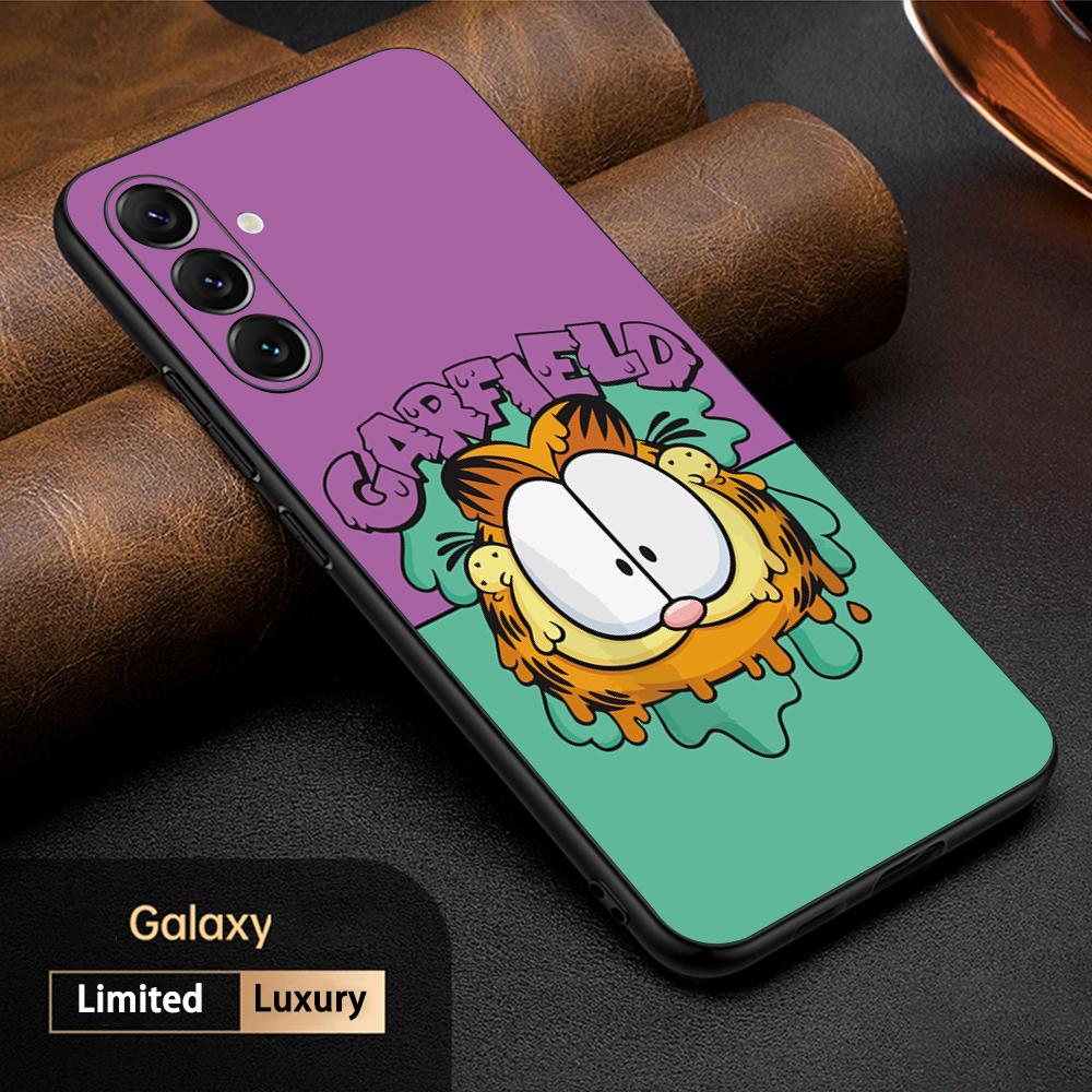 Gar-fis Cute Cartoon Cat Cool Design Phone Case For Samsung Galaxy S26 S25 S24 S23 S22 S21 Plus Ultra Note20 Soft Black