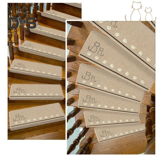Tappetino Passo Motivo Cartone Animato Nessun Residuo Facile Installazione Superfici Antiscivolo Tappetino Pavimento Cuscinetto Protezione Scale in Legno