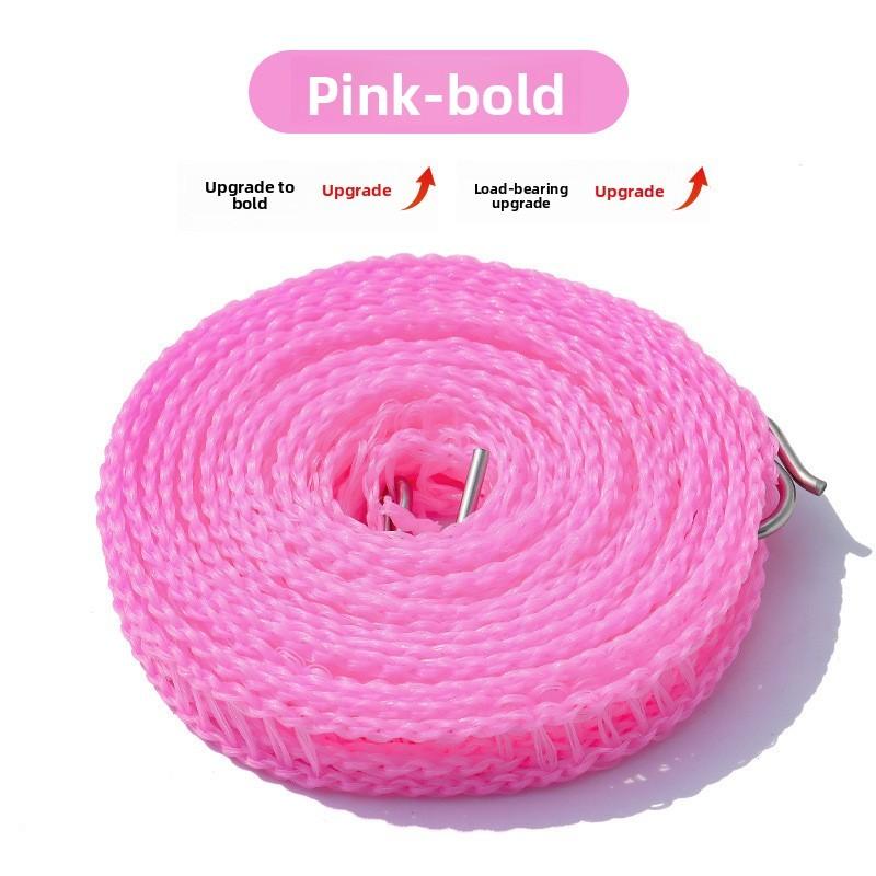 Outdoor Travel Nylon Clothesline With Antislip Windproof Design For Home And Garden Use 3m розовый