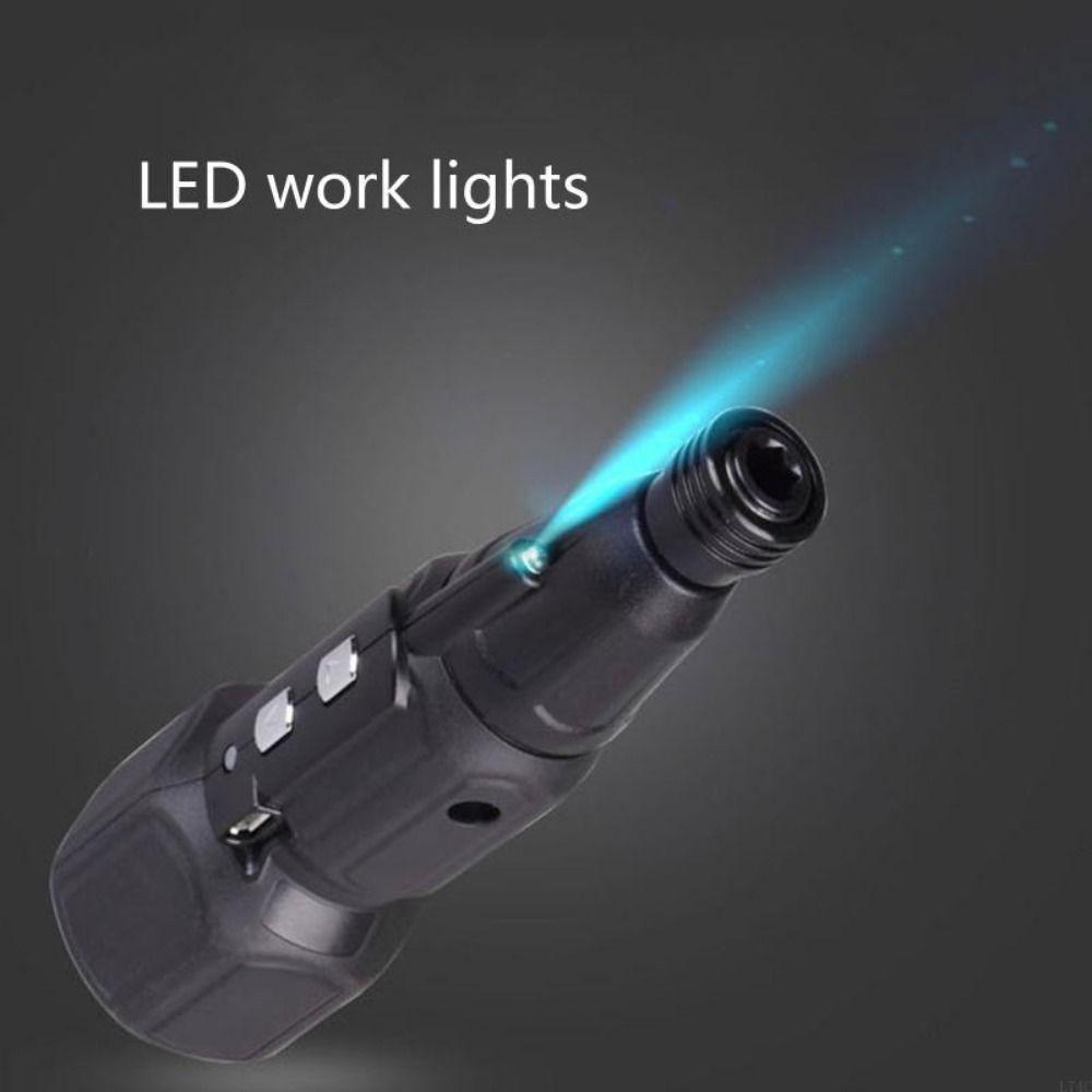 Cordless Electric Screwdriver with LED Light Power Screw Driver  For Household
