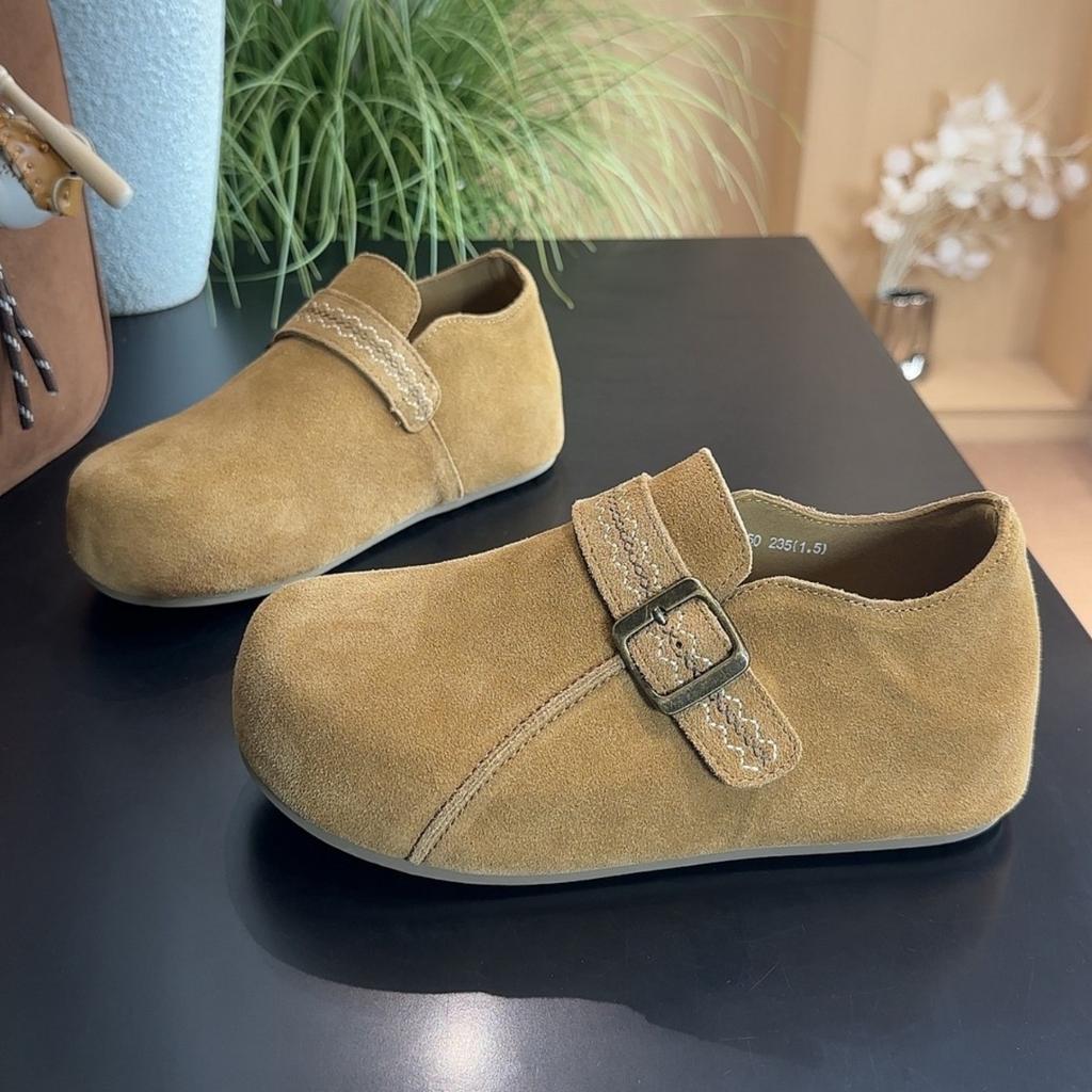 All-inclusive höhenerhöhende Boken-Schuhe für Damen 2025 neuer Herbst weichsohlige faule Leute mit einem Pedal, schöne dicksohlige Boken-Schuhe fo