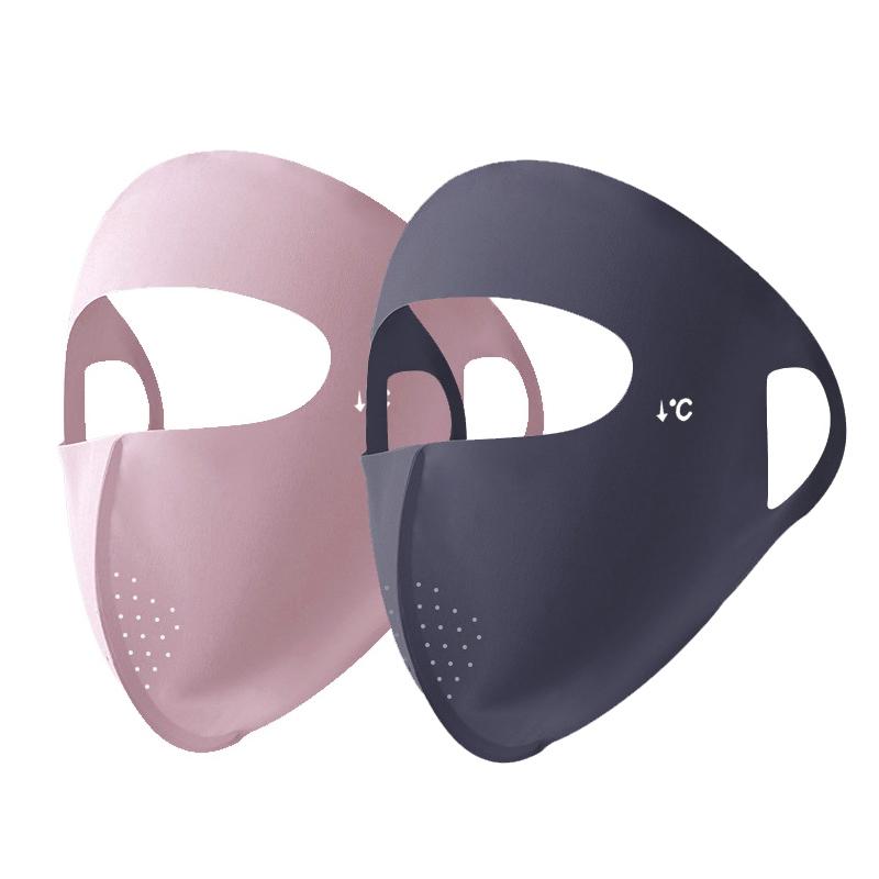 Sunscreen Mask for Women In Summer UV Protection Sunshade Ice Silk Face Mask Facial Face Mask Gini Protective Stereoscopic Mask