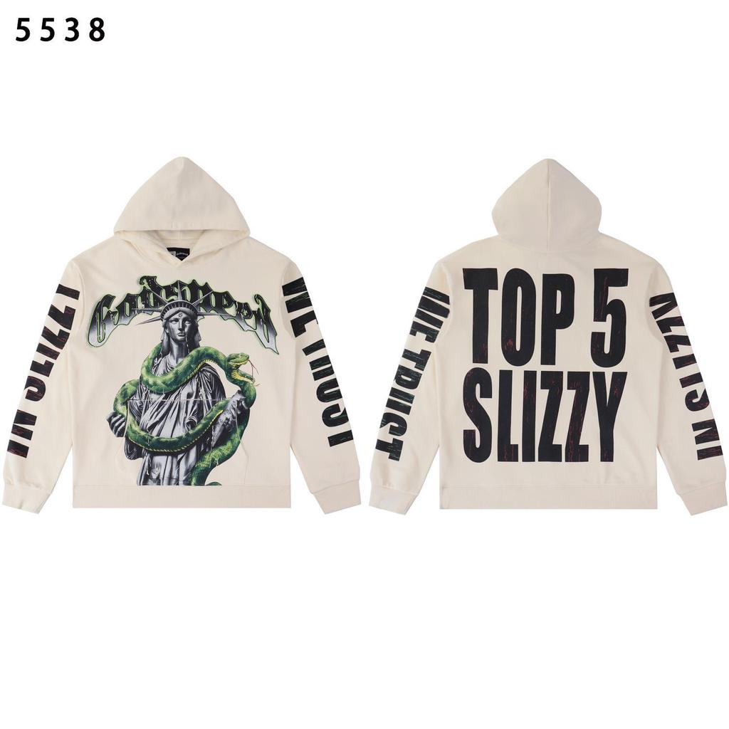 American Trendy GD Rock Retro Distressed Hoodie - Autumn/Winter Fashion