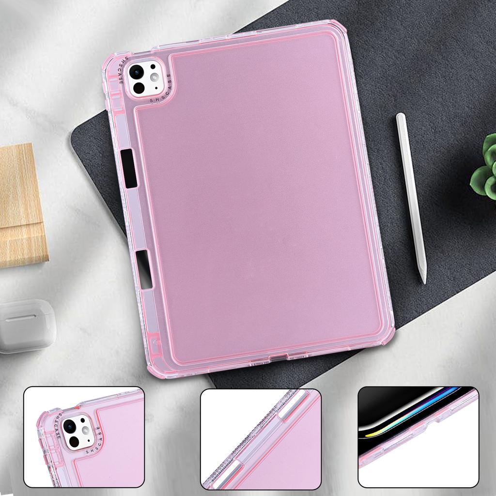 For iPad Pro 11 (2025)/11 (2024) Clear Case 3 in 1 PC + TPU Shockproof Tablet Cover