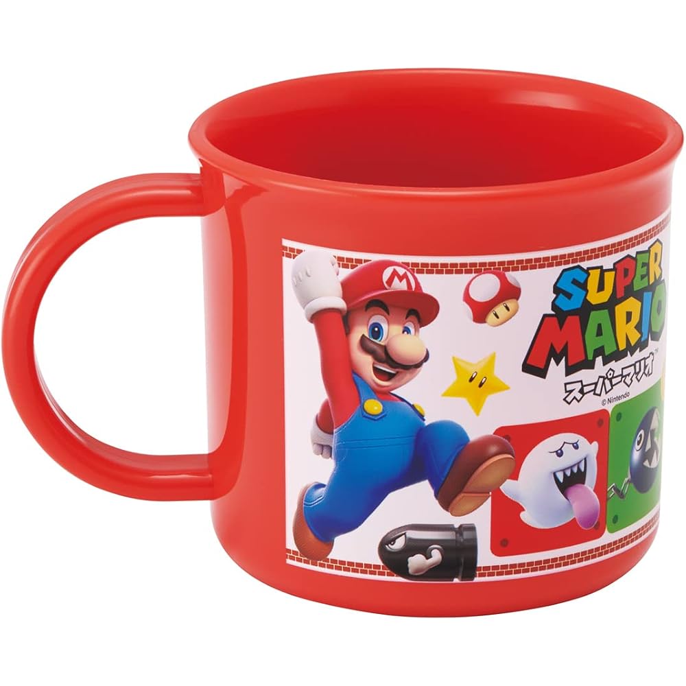 Skater (Skater) Cup, Kids, Plastic Lunch Box, 200ml, Dishwasher Safe, Made in Japan, Super Mario ...