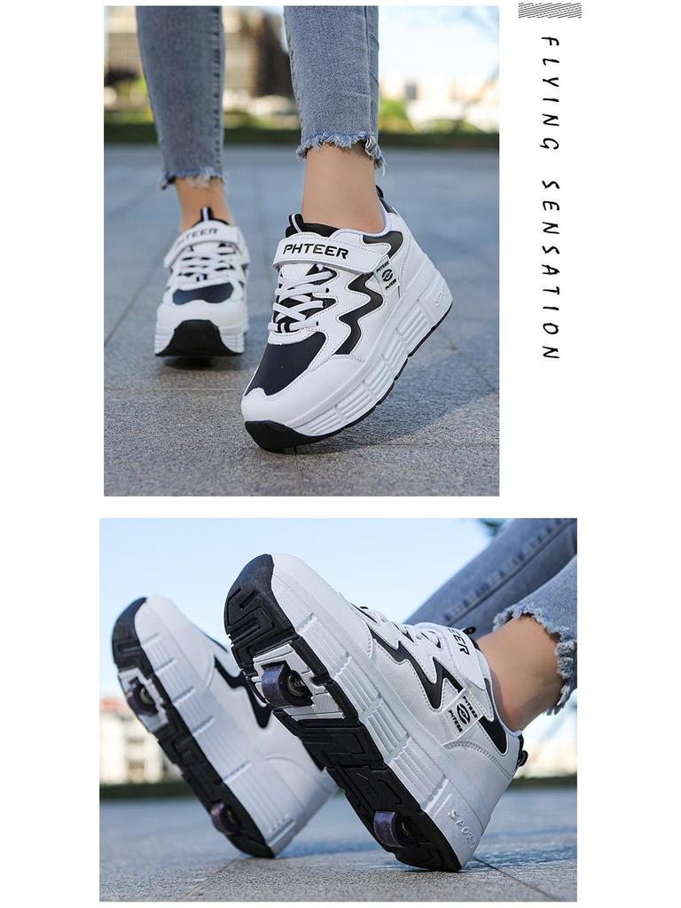 Doppel-/Einzelrad-Rollschuhe für Kinder und Erwachsene - Abnehmbare Räder