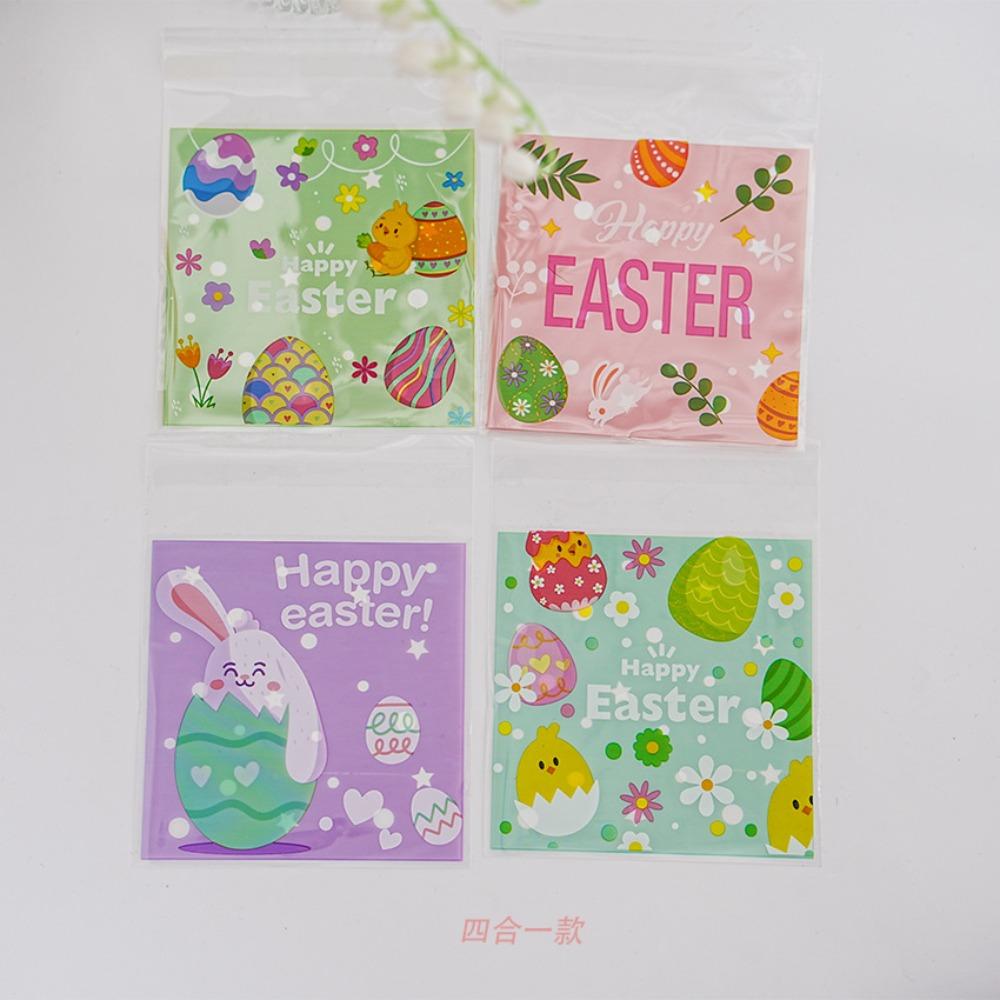 

100Pcs Multicolor Easter Candy Bag Cartoon Gift Snack Packaging Bags Wrapping Bag Party Supplies 01