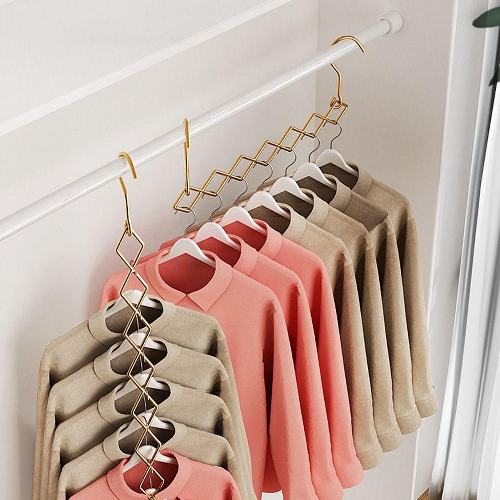 Stainless Steel 7 Slots Clothes Hanger Foldable Clothes Drying Rack  Dormitory