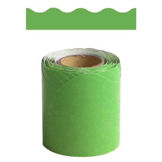Bulletin Board Border Sticker Scalloped Border Trim for Classroom Office Decor Waterproof Decoration Tape Roll for Cork Board White