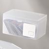 Card Storage Box Plastic Desk Cosmetic Organizer with Lid for Students Dormitory Office