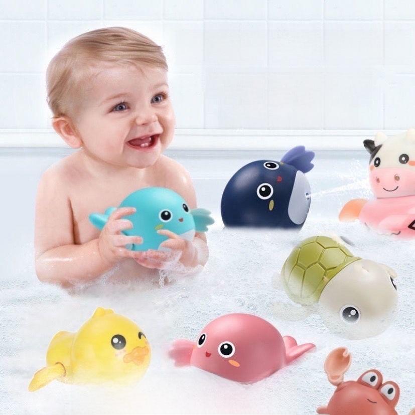 

Wind-Up Baby Bath Toy Set: Duck, Dolphin, & Turtle