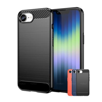 For iPhone 16e Case Cover iPhone 16e iPhone16e Capas Carbon Fibre Phone Bumper Shockproof Back Soft TPU Case iPhone 16e Fundas