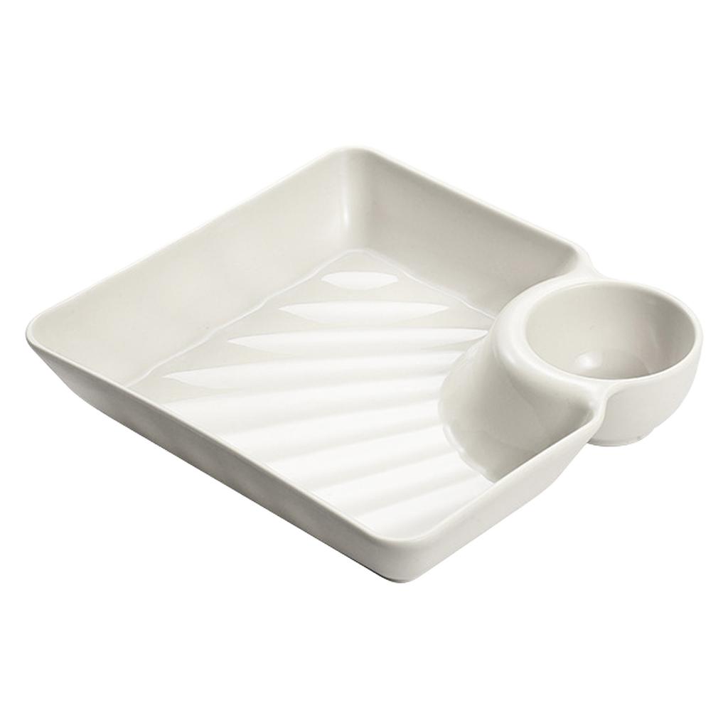 Japanische Stil Knödelplatte Mit Soßenschale Getrenntes Design Für Den Heimgebrauch Snack Serviertablett