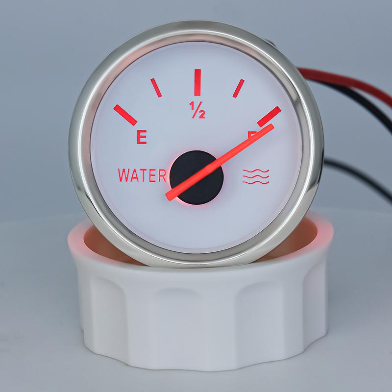 Boat Car 52MM Water Level Gauges 0-190ohm Red Light Marine Water Tank Level Indicator Meter Water Level Sensor 100-550MM