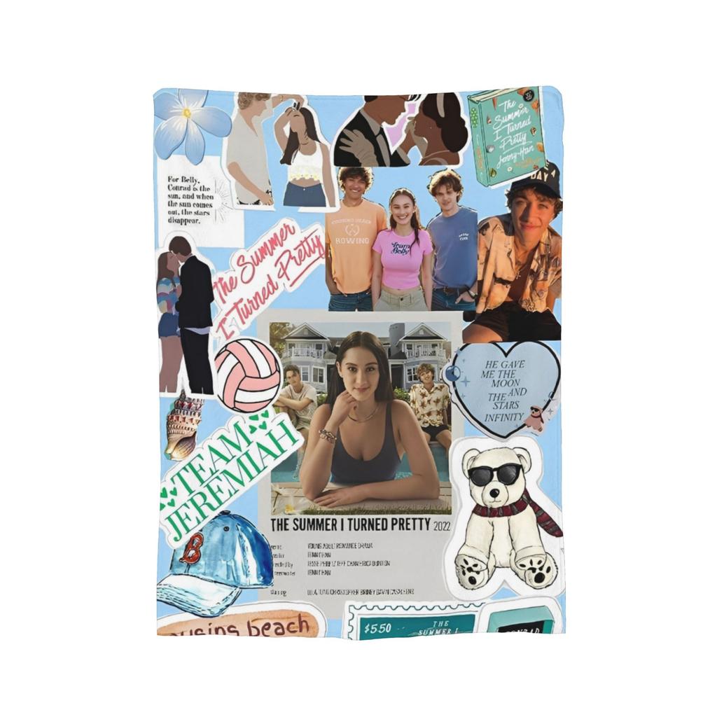 The Summer I Turned Pretty Blankets Team Conrad Flannel Vintage Breathable Throw Blanket for Home Textile Decor,