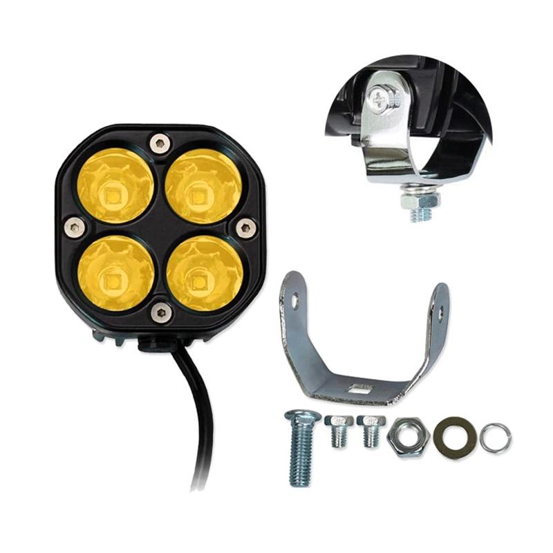 Universal 40W LED Work Light for Cars 6000LM Bright Spotlight with 4 Light Beads Energy Saving Amber Cube Light