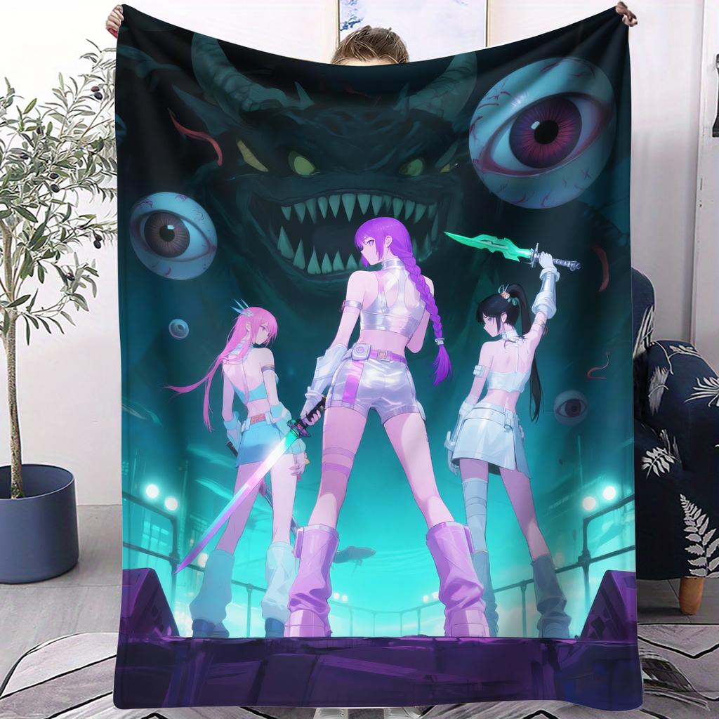 K-Pop Demon Hunters Huntrix Blankets Quality Winter Soft Warm Throw Blanket Girls Boys Gifts Sofa Bed Blankets Christmas Gifts