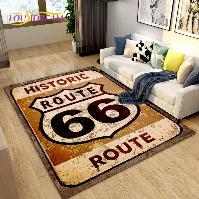 Tarihi Route 66, Ana Yol, mré estrada Alan Kilim, Ev Oturma Odası Yatak Odası Kanepe Paspas Dekor için Halı Halı, Kaymaz Zemin Mat